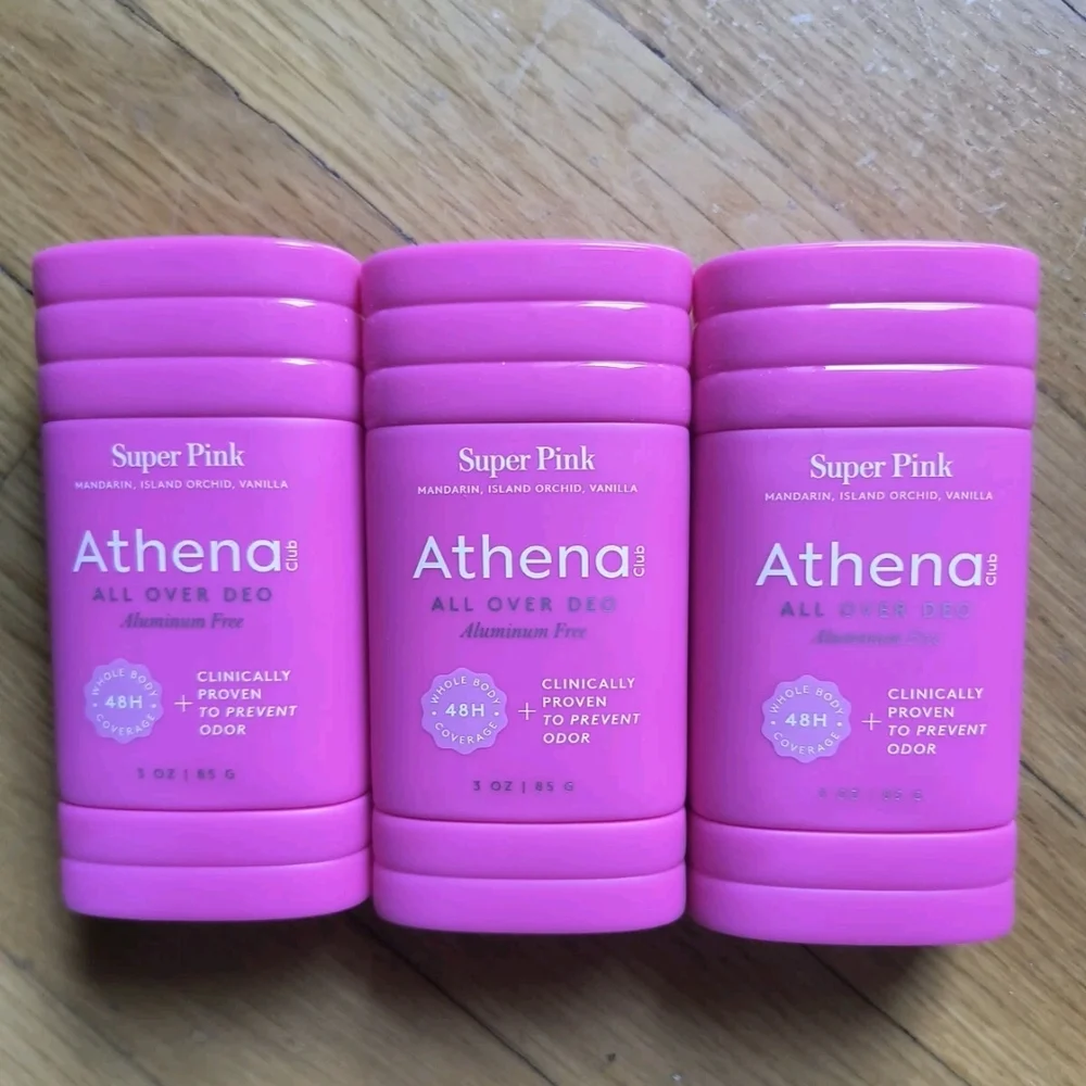 3pk Athena Club All Over Deodorant Super Pink Mandarin Orchid Vanilla Aluminum F